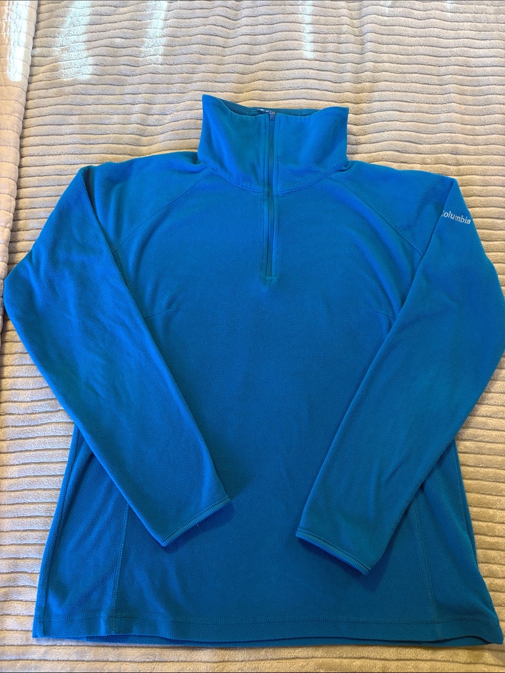 Columbia Blue Half-Zip Fleece Pullover